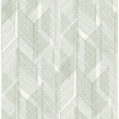 4155-27335 Bryant Evergreen Crosshatch Wallpaper