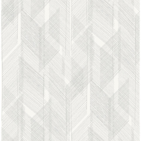 4155-27338 Bryant Silver Crosshatch Wallpaper