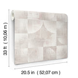 4155-27341 Woodbine Rose Abstract Geometric Wallpaper