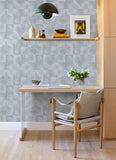 4155-27343 Woodbine Slate Abstract Geometric Wallpaper