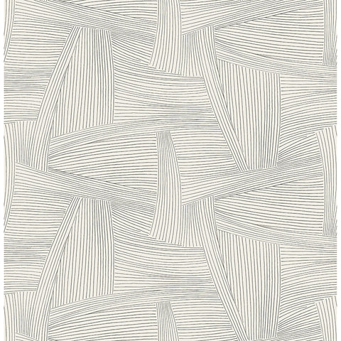 4155-27353 Reid Grey Woven Geometric Wallpaper