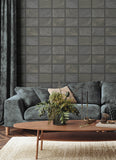 4155-72801 Bronson Slate Topography Wallpaper