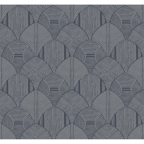 4155-72807 Meyberg Blue Geometric Wallpaper