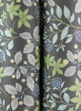 4155-72815 Mildred Charcoal Botanical Trail Wallpaper