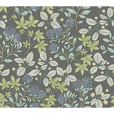 4155-72815 Mildred Charcoal Botanical Trail Wallpaper