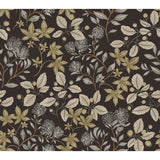 4155-72817 Mildred Black Botanical Trail Wallpaper