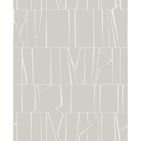 4155-72819 Huntington Silver Geometric Stripe Wallpaper