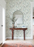 4169-13905 Pinnate Grey Leaves Wallpaper
