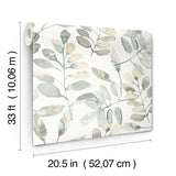 4169-13905 Pinnate Grey Leaves Wallpaper