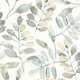 4169-13905 Pinnate Grey Leaves Wallpaper