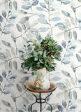  4169-13908 Pinnate Blue Leaves Wallpaper