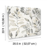 4169-13910 Pinnate Charcoal Leaves Wallpaper