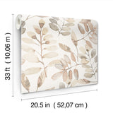  4169-13912 Pinnate Salmon Leaves Wallpaper