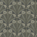 4169-27601 Tap Root Charcoal Floral Damask Wallpaper