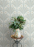 4169-27602 Tap Root Light Blue Floral Damask Wallpaper