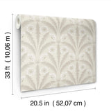 4169-27603 Tap Root Beige Floral Damask Wallpaper
