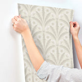 4169-27603 Tap Root Beige Floral Damask Wallpaper