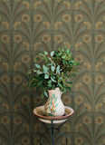 4169-27604 Tap Root Green Floral Damask Wallpaper