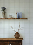 4169-27606 Auberge White Plaid Wallpaper