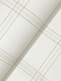 4169-27606 Auberge White Plaid Wallpaper
