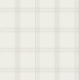 4169-27606 Auberge White Plaid Wallpaper