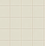 4169-27607 Auberge Ivory Plaid Wallpaper