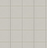 4169-27608 Auberge Taupe Plaid Wallpaper