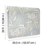  4169-83102 Holt Light Blue Woodland Wallpaper