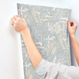  4169-83102 Holt Light Blue Woodland Wallpaper