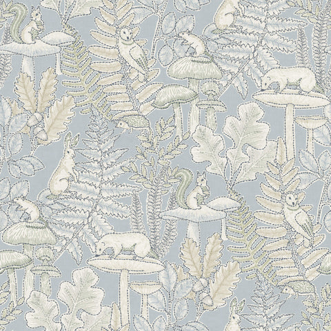  4169-83102 Holt Light Blue Woodland Wallpaper