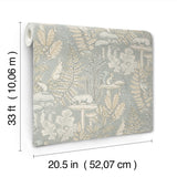 4169-83104 Holt Seafoam Woodland Wallpaper