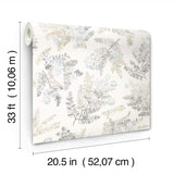 4169-83107 Frith Light Blue Botanical Wallpaper