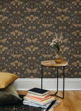 4169-83116 Mystic Moth Black Forest Magic Wallpaper