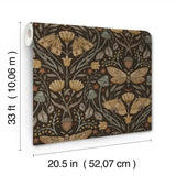 4169-83116 Mystic Moth Black Forest Magic Wallpaper