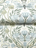 4169-83117 Mystic Moth Sky Blue Forest Magic Wallpaper