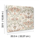  4169-83119 Mystic Moth Blush Forest Magic Wallpaper