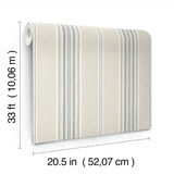 4169-83122 Calvados Turquoise Linen Stripe Wallpaper