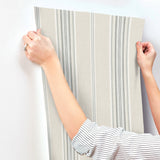 4169-83122 Calvados Turquoise Linen Stripe Wallpaper
