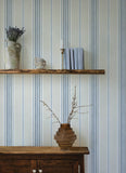 4169-83123 Calvados Blue Linen Stripe Wallpaper