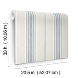 4169-83123 Calvados Blue Linen Stripe Wallpaper