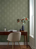 4169-83126 Frond Dark Green Leaf Wallpaper