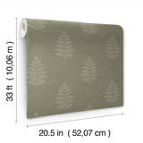 4169-83126 Frond Dark Green Leaf Wallpaper