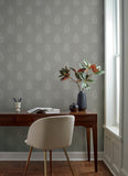  4169-83128 Frond Charcoal Leaf Wallpaper