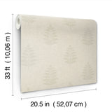 4169-83129 Frond Beige Leaf Wallpaper