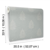 4169-83130 Frond Light Blue Leaf Wallpaper