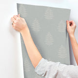 4169-83130 Frond Light Blue Leaf Wallpaper