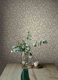  4169-83131 Poppy Trail Grey Floral Wallpaper