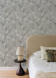 4169-83141 Tea Olive Gray Finch Frolic Wallpaper