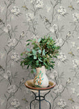 4169-83141 Tea Olive Gray Finch Frolic Wallpaper
