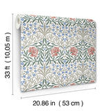 4171-82044 Oxford Union Pink Floral Vines Wallpaper